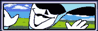 A resized sprite of Queen from DELTARUNE being silly in front of the Windows XP background.